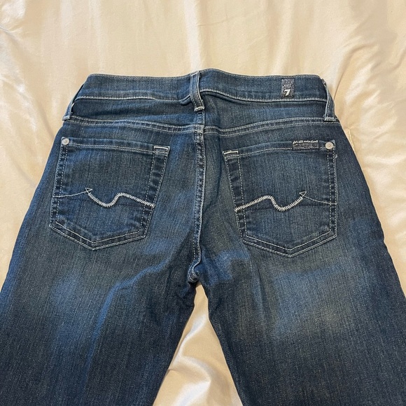 7 for All Mankind Straight Leg Classic Blue Women's Jeans Size 25 - Picture 5 of 7